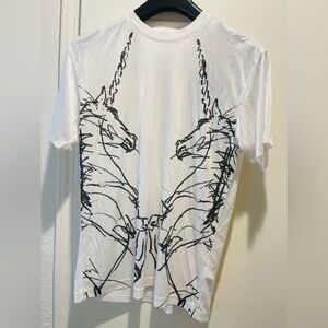 Burberry Unicorn Sketch Print Jersey Oversized T-shirt